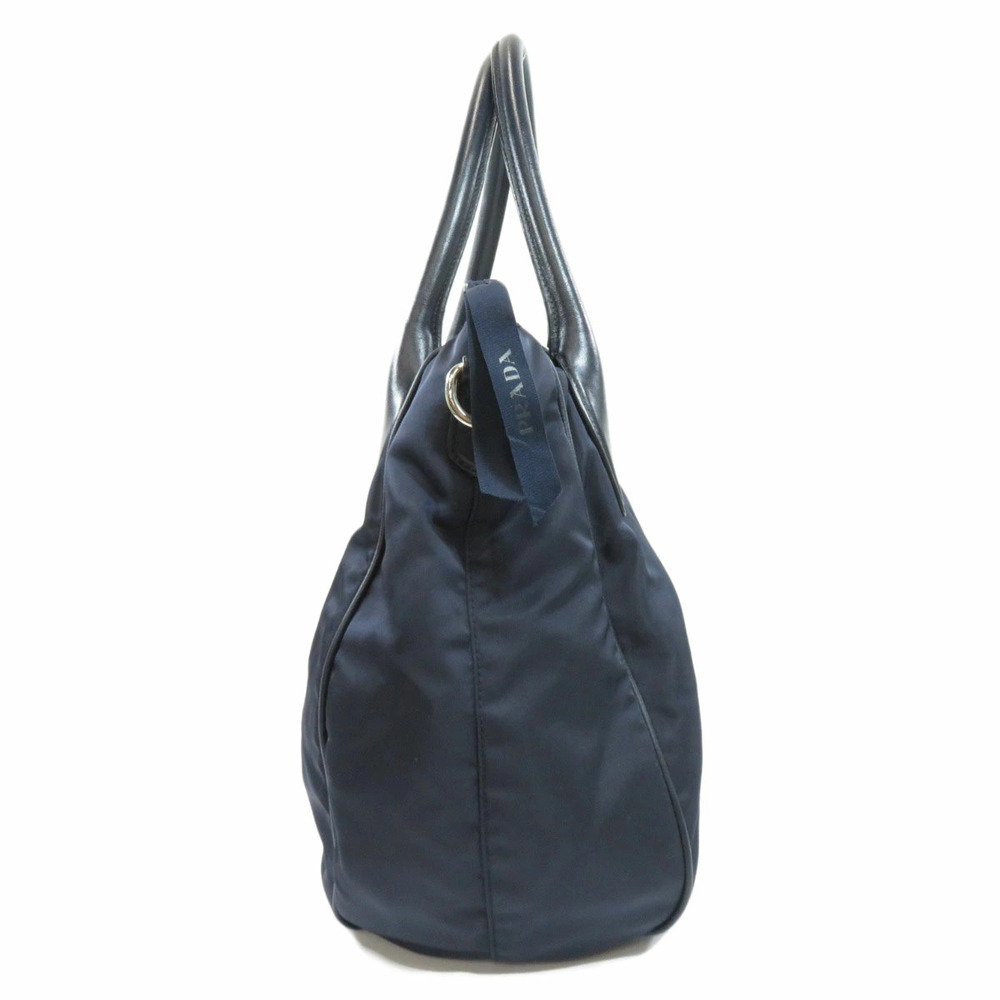 Prada Sacca Manici convertible tote bag navy Tessuto Saffiano leather Blue - Picture 3 of 11